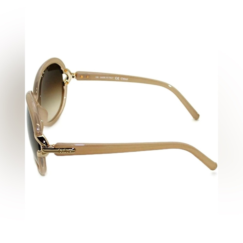 Oversized Designer Sunglasses Chloé CE636S Luxury Eyewear in Nude Color - Picture 4 of 8